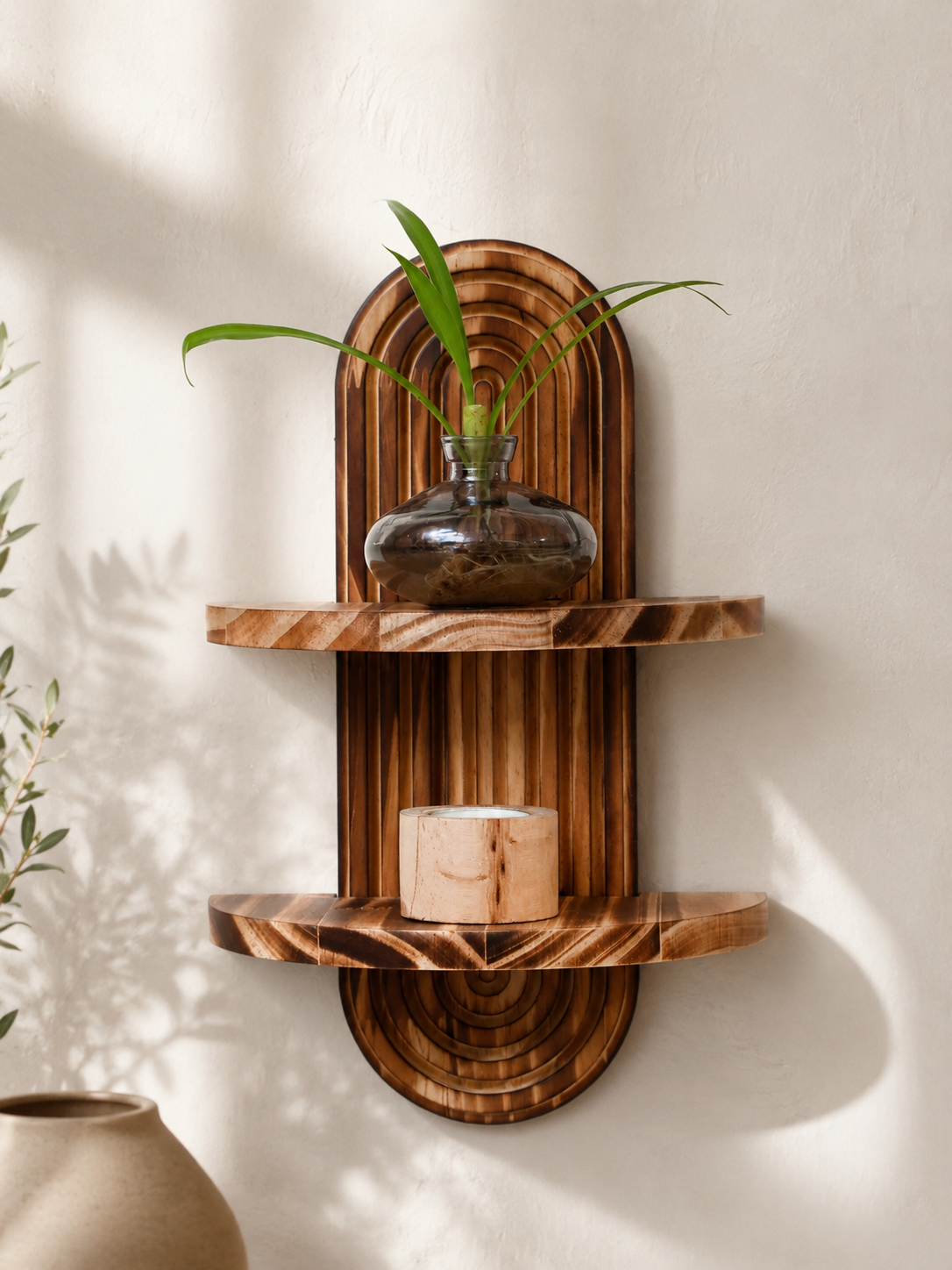 Boho Geometric Wall Shelf