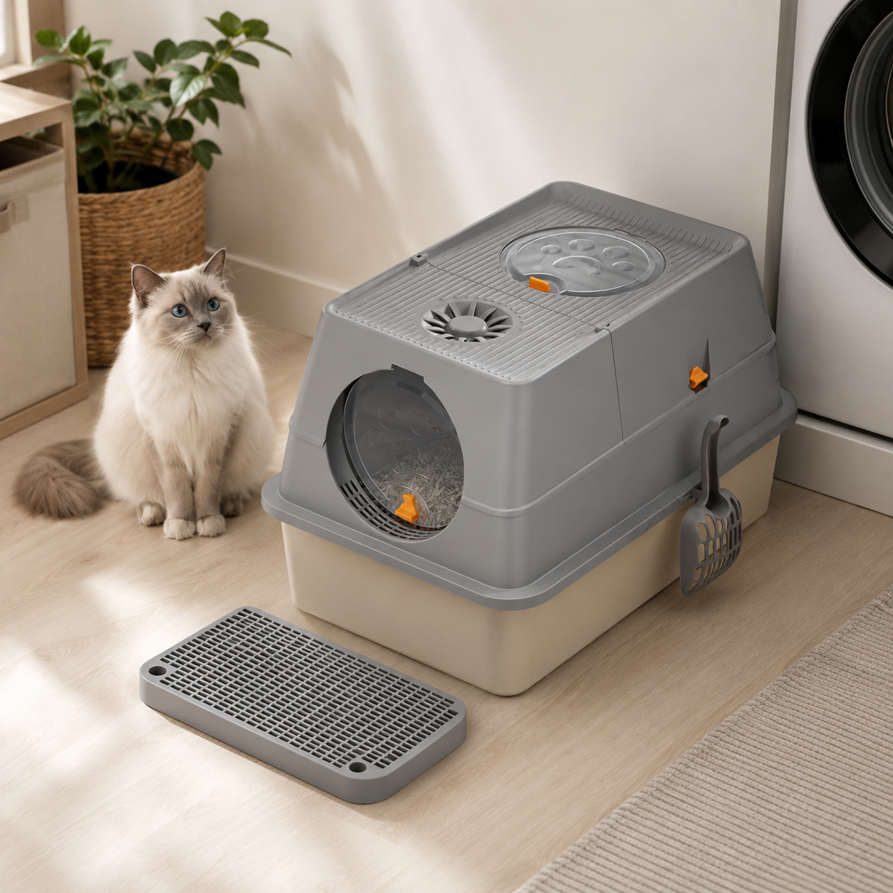 PurrVault Enclosed Cat Litter Box