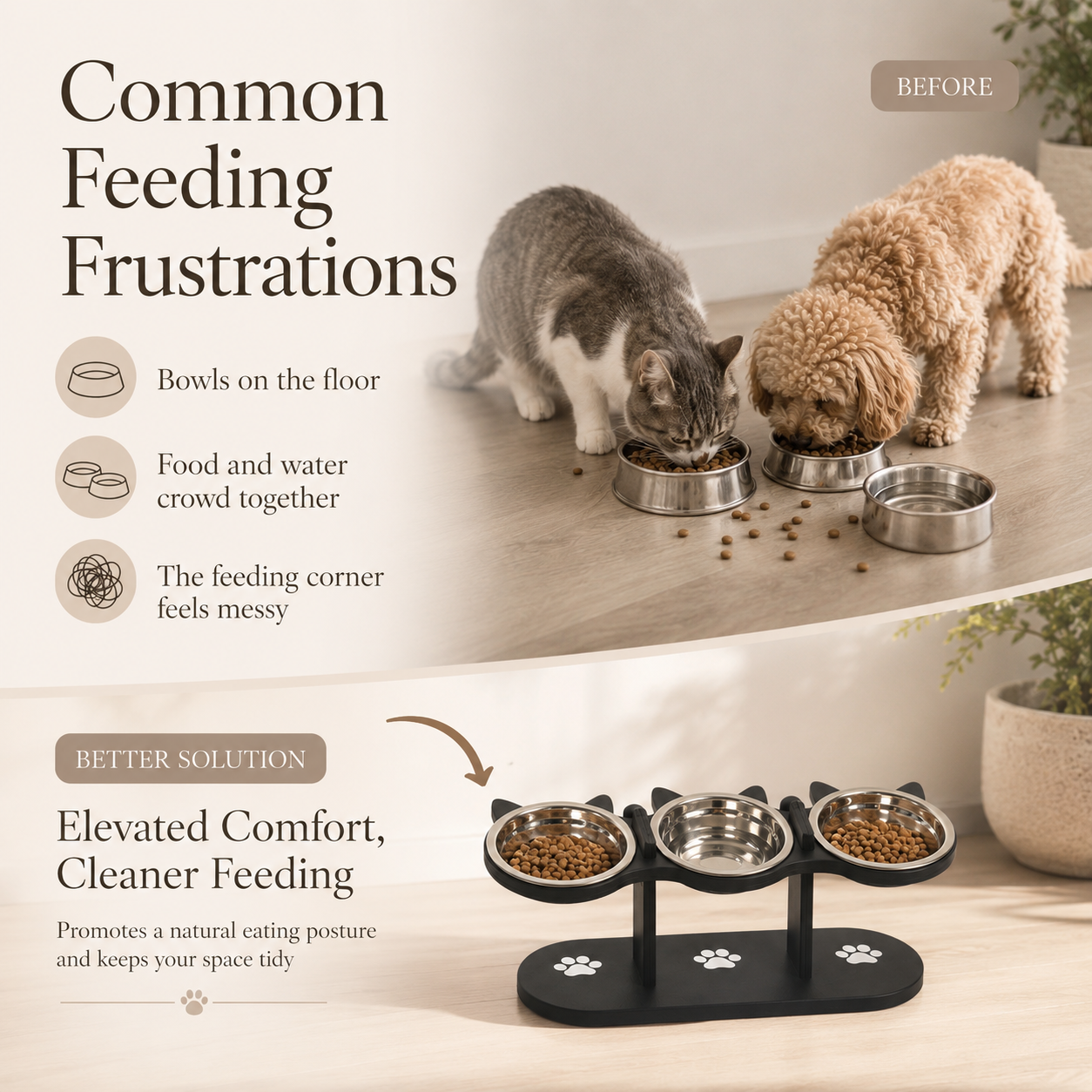 PurrEase Elevated Pet Bowl