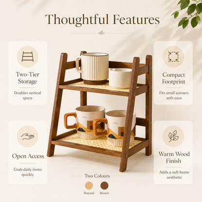 Komorebi Bamboo Desk Shelf