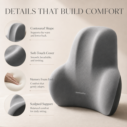 Memory Foam Lumbar Support Cushion