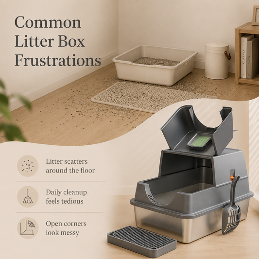 PurrVault Enclosed Cat Litter Box