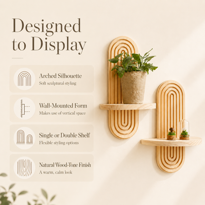 Boho Geometric Wall Shelf