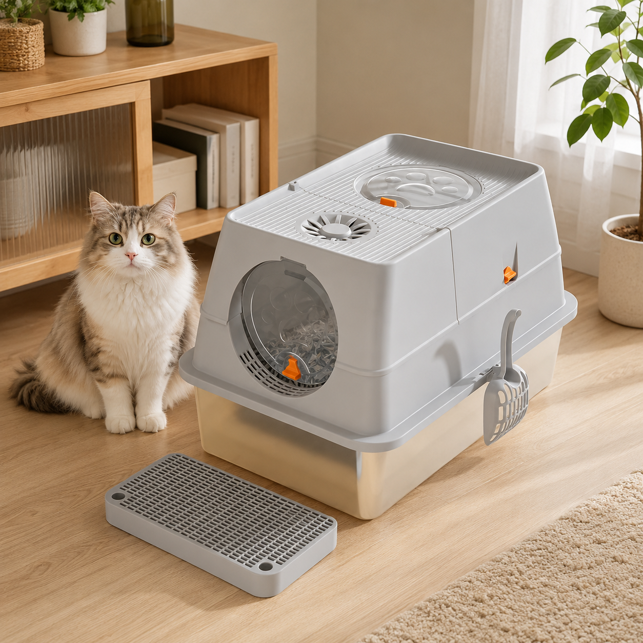 PurrVault Enclosed Cat Litter Box