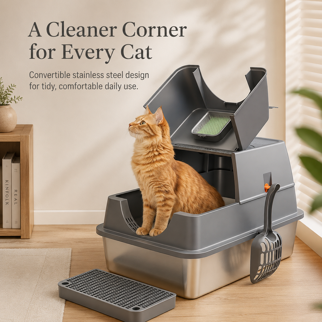 PurrVault Enclosed Cat Litter Box