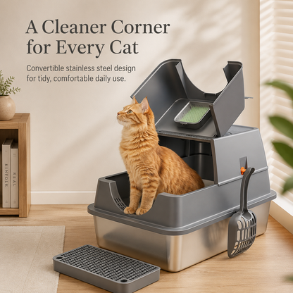 PurrVault Enclosed Cat Litter Box