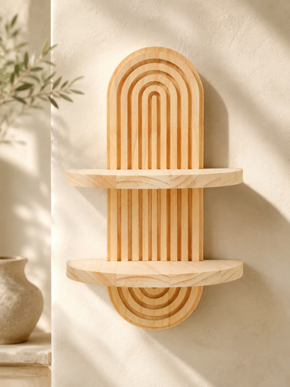 Boho Geometric Wall Shelf