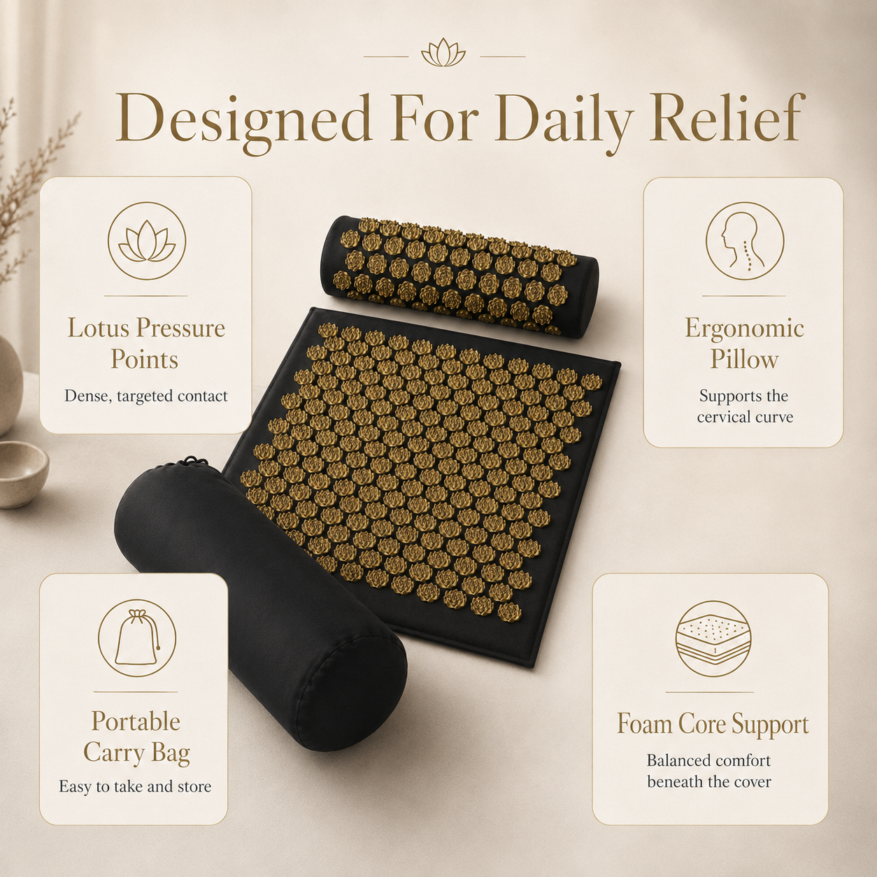ZenRelief Acupressure Mat Set