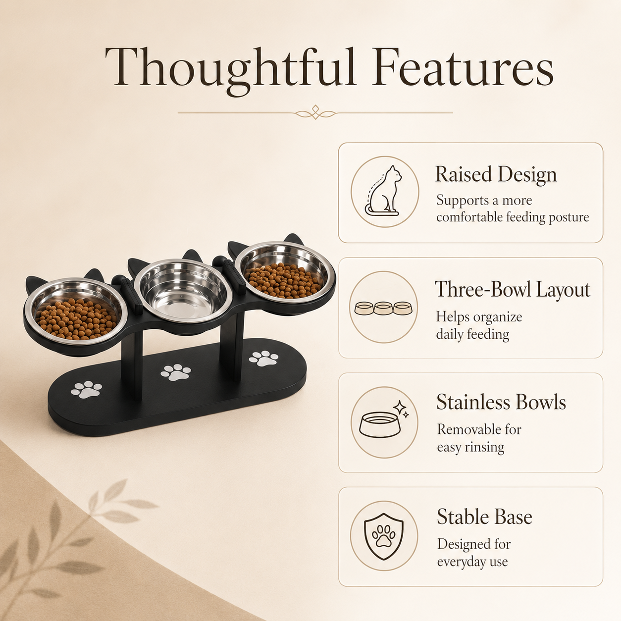 PurrEase Elevated Pet Bowl