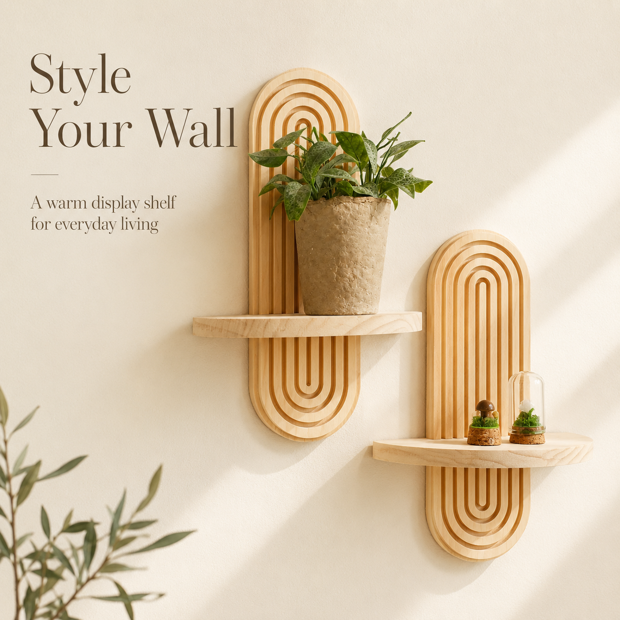 Boho Geometric Wall Shelf