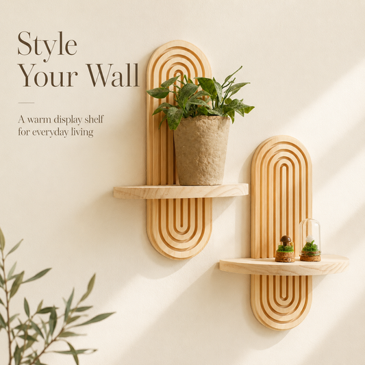 Boho Geometric Wall Shelf