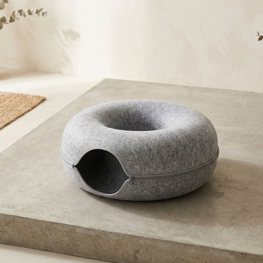Nami Felt Cat Tunnel Bed