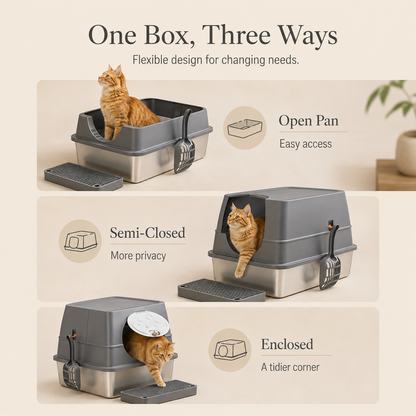 PurrVault Enclosed Cat Litter Box