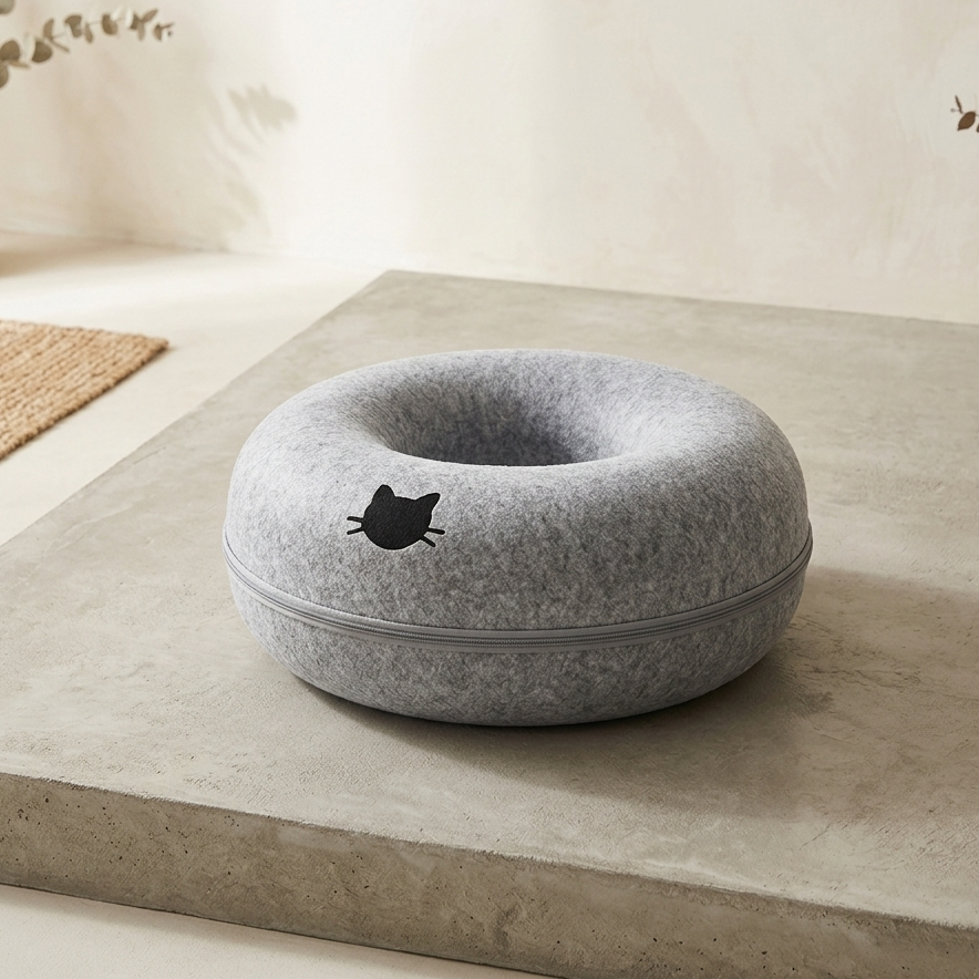 Nami Felt Cat Tunnel Bed