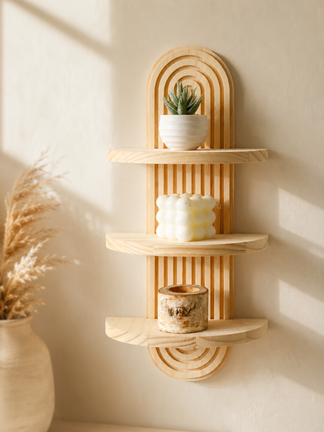 Boho Geometric Wall Shelf