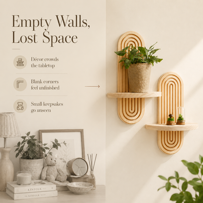 Boho Geometric Wall Shelf