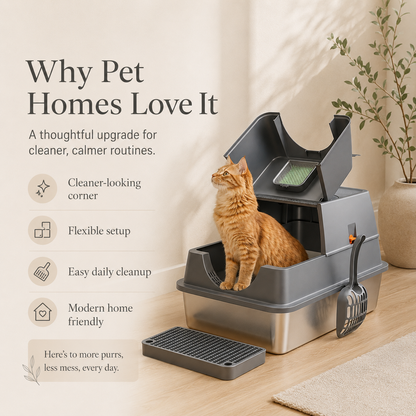 PurrVault Enclosed Cat Litter Box