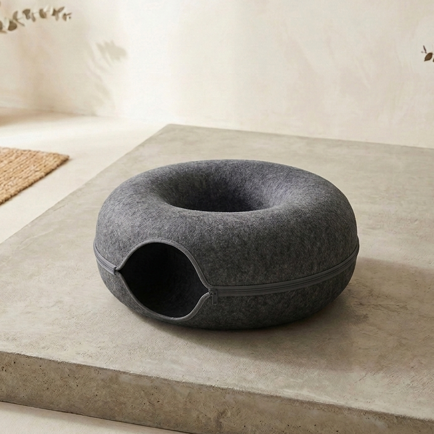 Nami Felt Cat Tunnel Bed
