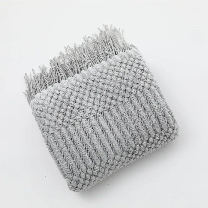 HearthWeave Tassel Throw Blanket