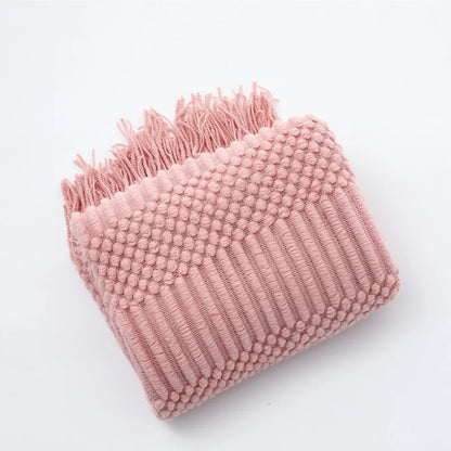 HearthWeave Tassel Throw Blanket