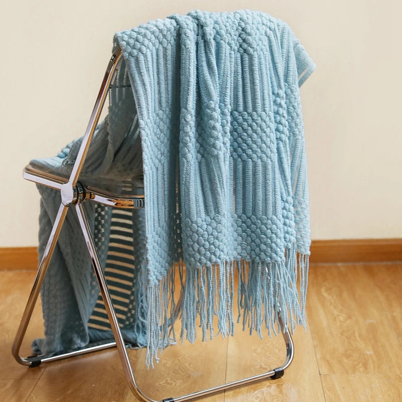 HearthWeave Tassel Throw Blanket