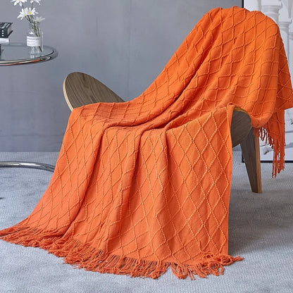 HearthWeave Tassel Throw Blanket