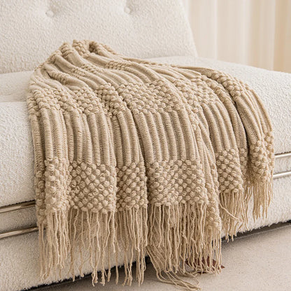 HearthWeave Tassel Throw Blanket