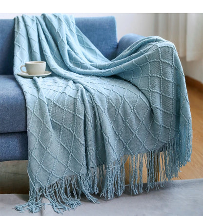 HearthWeave Tassel Throw Blanket