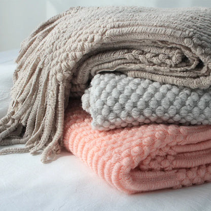 HearthWeave Tassel Throw Blanket