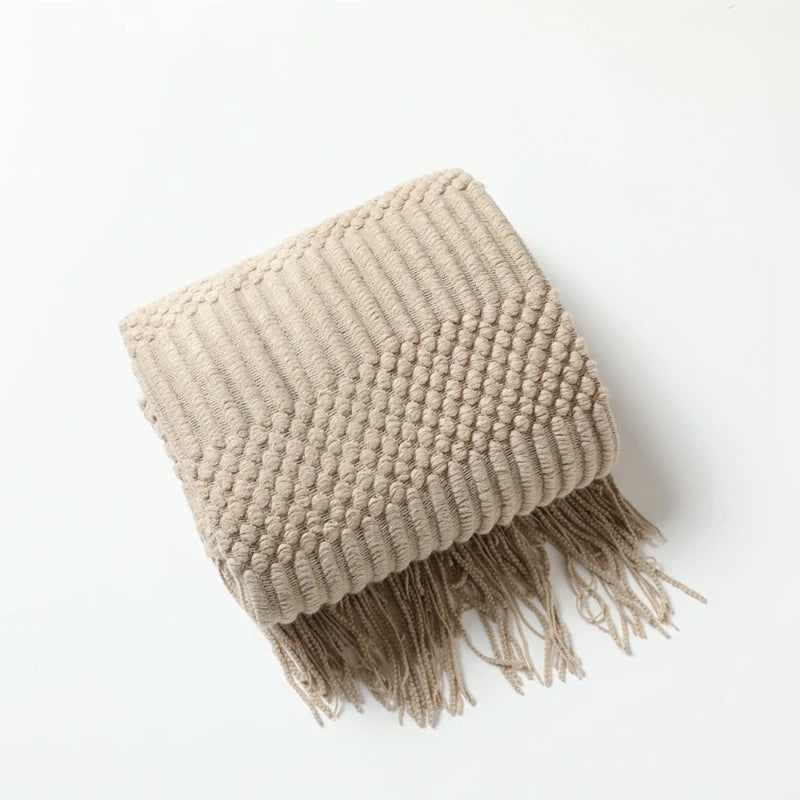 HearthWeave Tassel Throw Blanket
