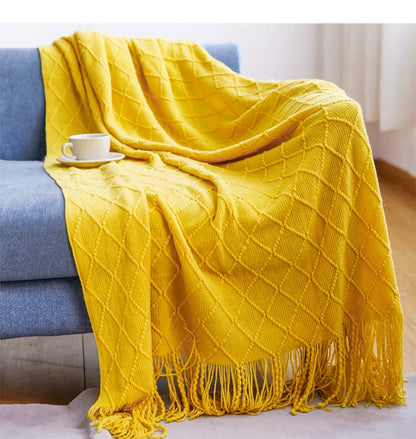 HearthWeave Tassel Throw Blanket