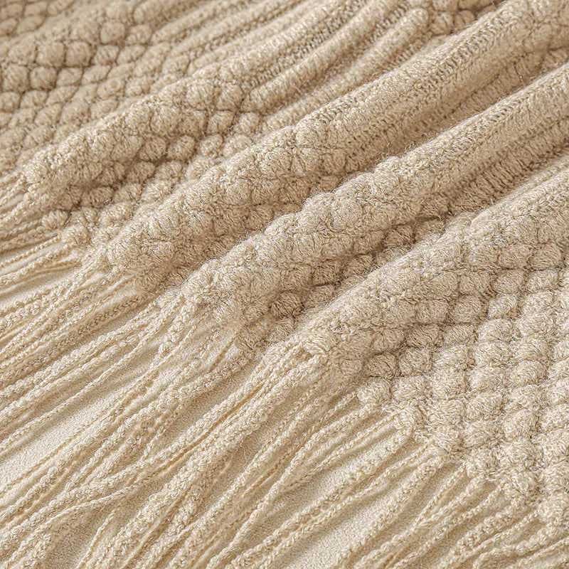 HearthWeave Tassel Throw Blanket