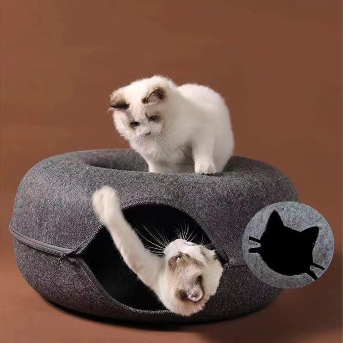Nami Felt Cat Tunnel Bed