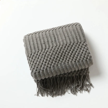HearthWeave Tassel Throw Blanket