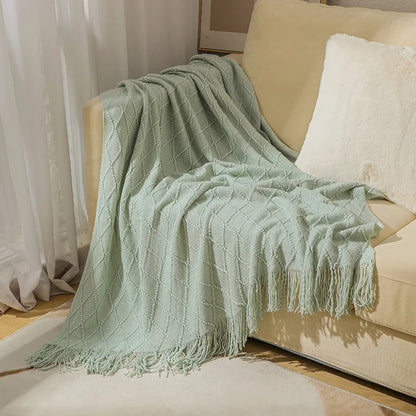 HearthWeave Tassel Throw Blanket