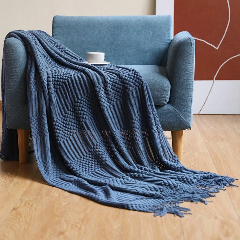 HearthWeave Tassel Throw Blanket