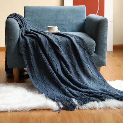 HearthWeave Tassel Throw Blanket