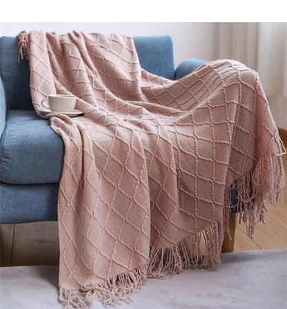 HearthWeave Tassel Throw Blanket