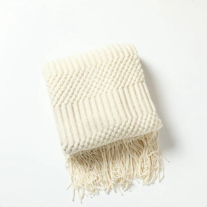 HearthWeave Tassel Throw Blanket