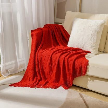 HearthWeave Tassel Throw Blanket