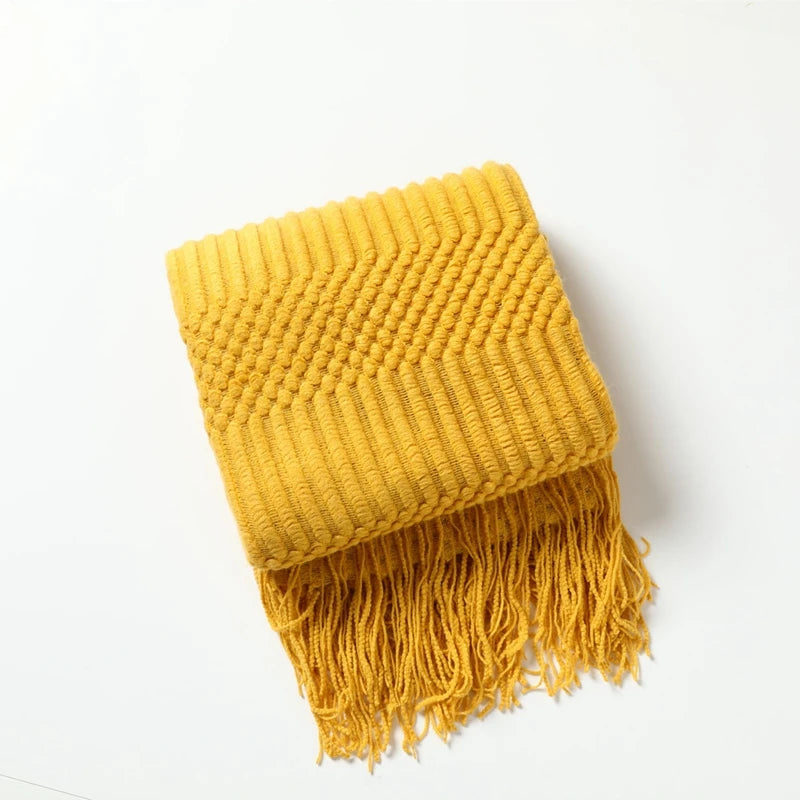 HearthWeave Tassel Throw Blanket