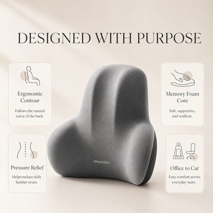 Memory Foam Lumbar Support Cushion