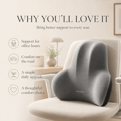 Memory Foam Lumbar Support Cushion